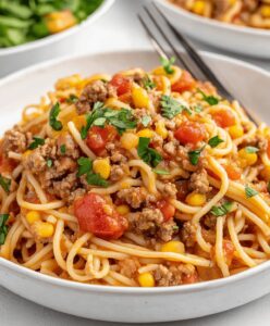 Crockpot Taco Spaghetti Recipe