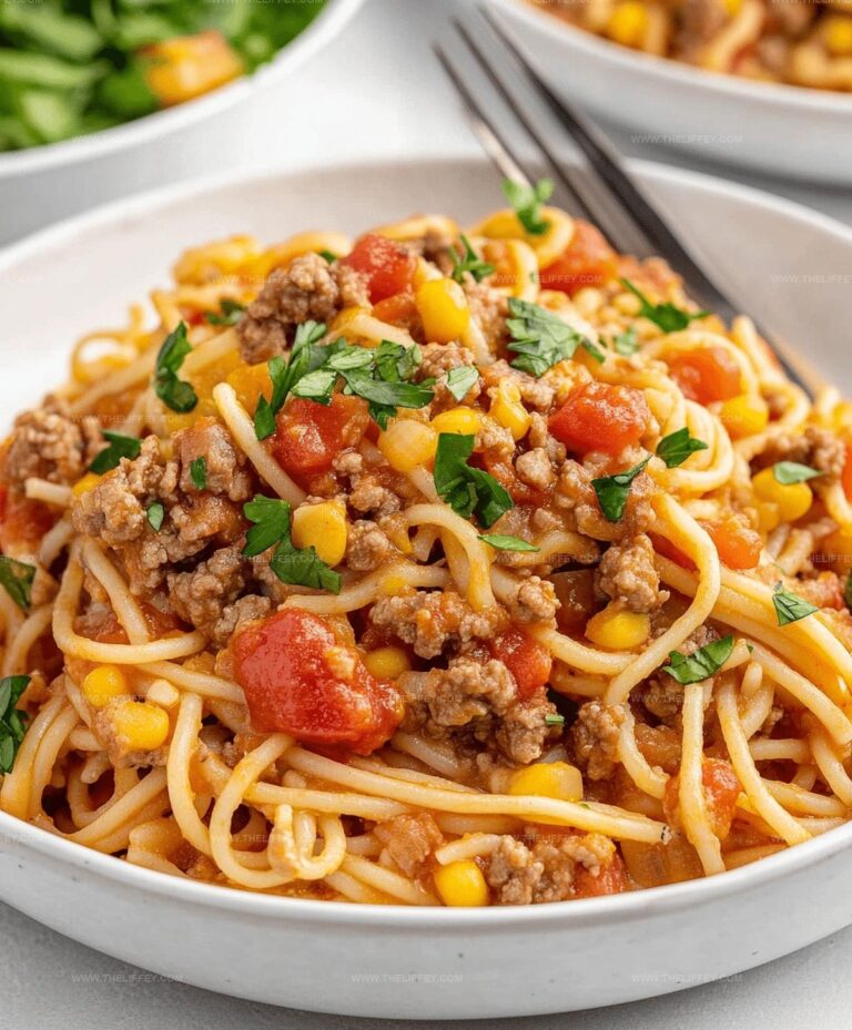 Crockpot Taco Spaghetti Recipe