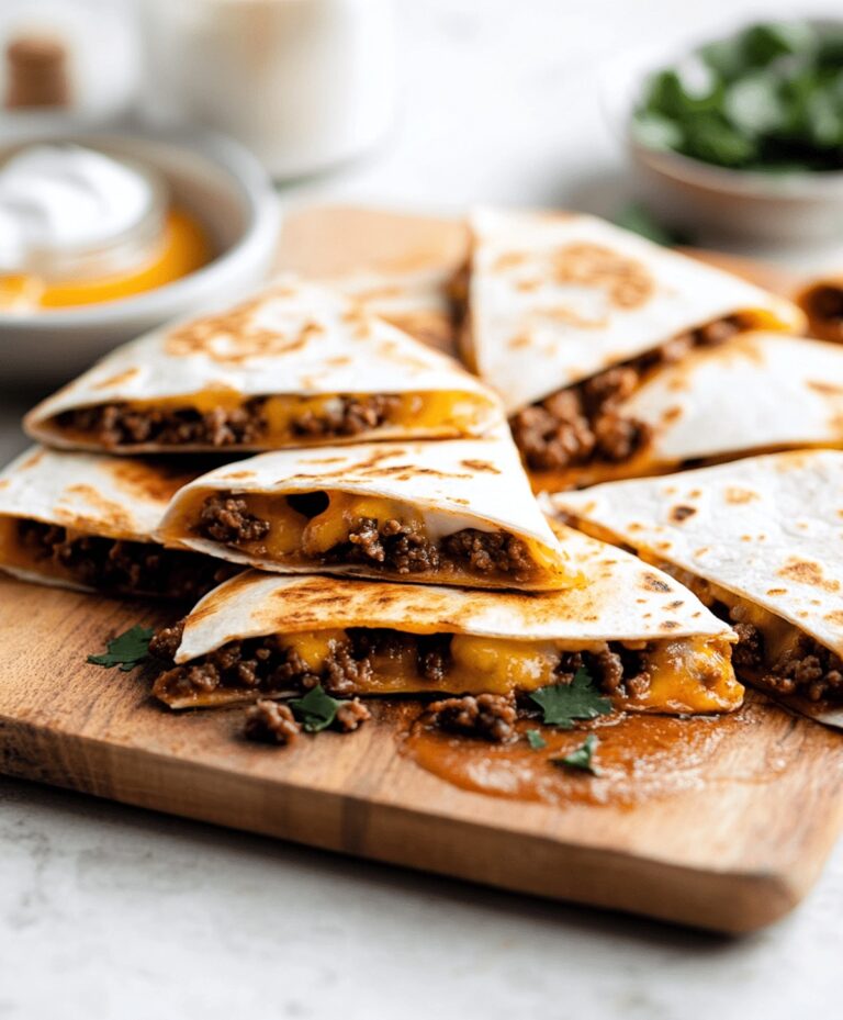 Crispy Ground Beef Quesadillas Recipe