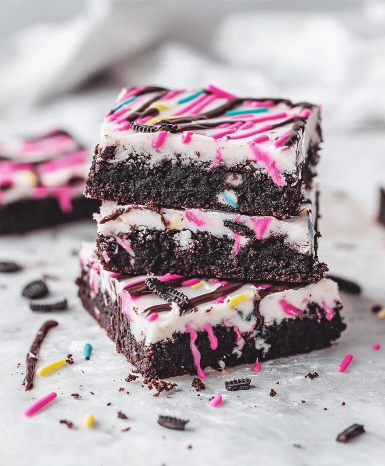 Fudgy Birthday Cake Oreo Fudge Brownies Recipe