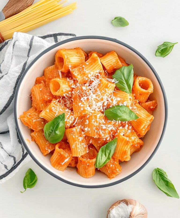 Creamy Tomato Rigatoni Pasta Recipe