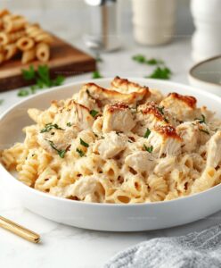 Quick Garlic Parmesan Chicken Pasta Bake Recipe