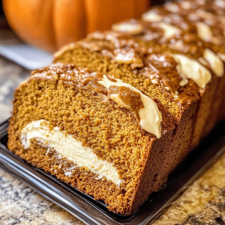 Moist Cream Cheese Filled Pumpkin Bread Recipe