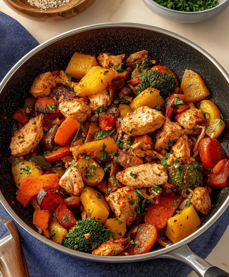 Delicious Chicken And Vegetables Skillet Recipe