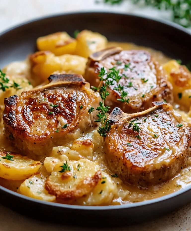 Pork Chops With Scalloped Potatoes Recipe