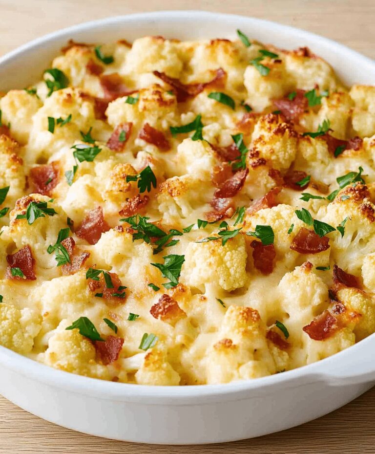 Cheesy Loaded Cauliflower Casserole Recipe