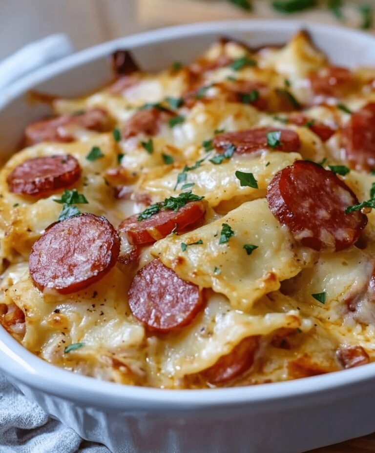 Crockpot Pierogi Casserole With Kielbasa Recipe