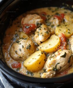 Delicious Italian Crockpot Chicken And Potatoes Recipe