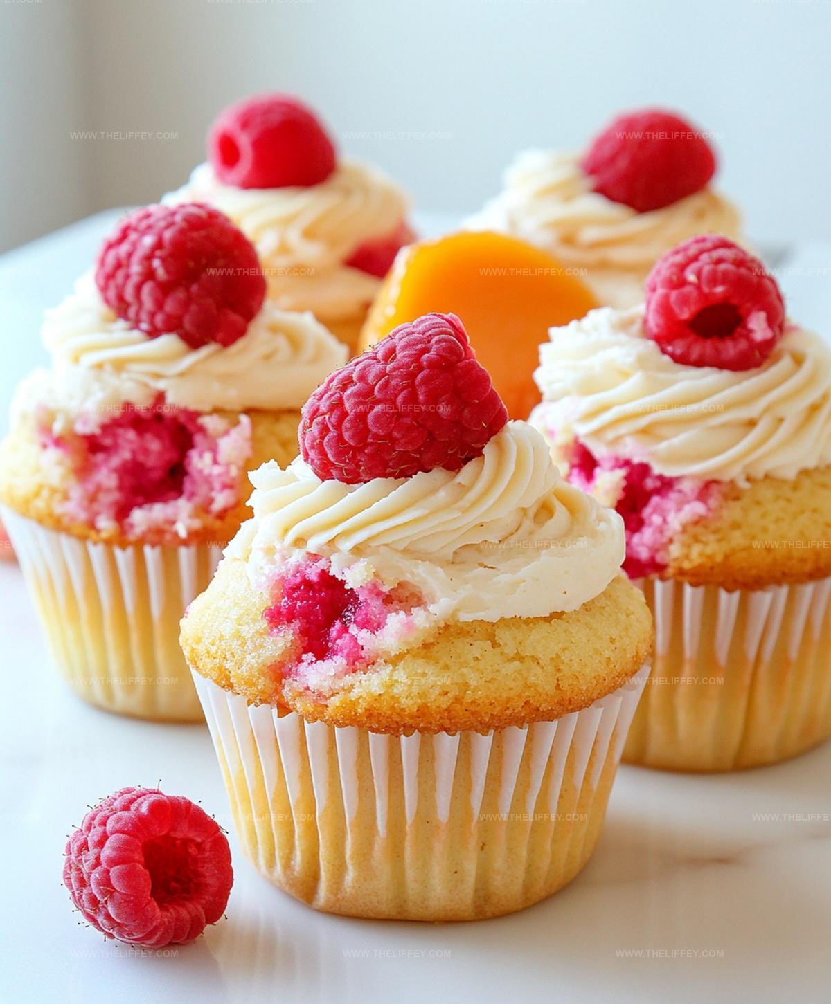 Delightful Peach Raspberry Heaven Cupcakes Recipe