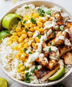 Street Corn Chicken Rice Bowl Recipe