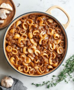 One Pot French Onion Pasta Recipe