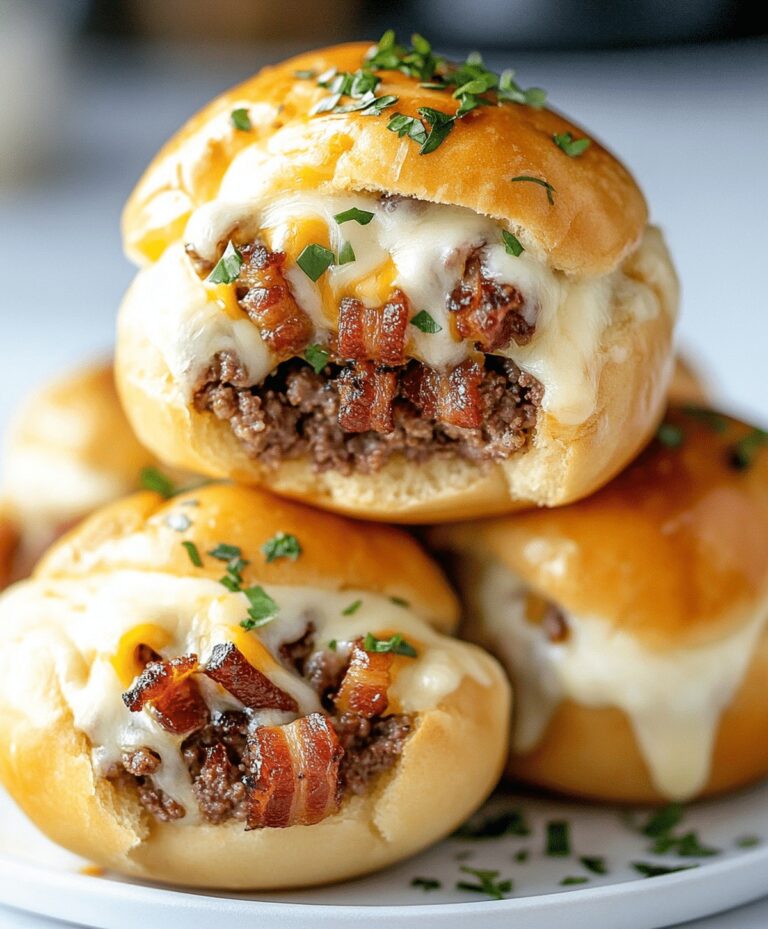 Garlic Parmesan Bacon Cheeseburger Bombs Recipe