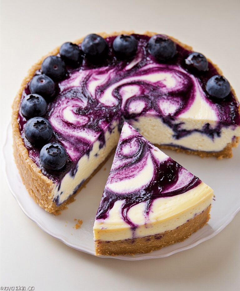Blueberry Swirl Cheesecake Recipe