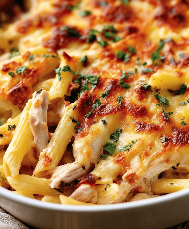 Creamy Tuscan Chicken Pasta Bake Recipe