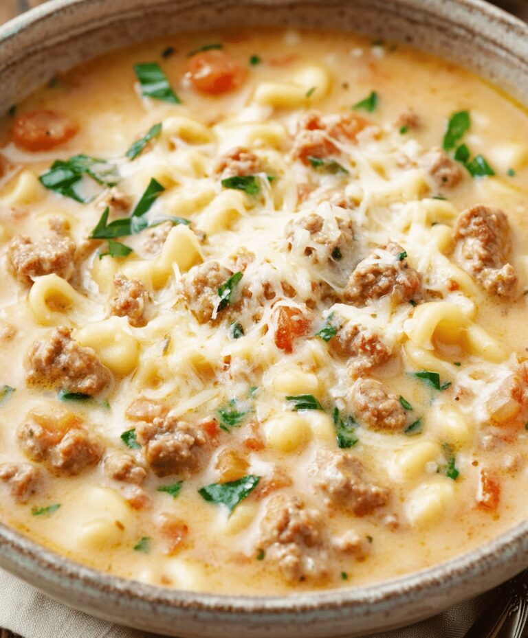 Creamy Parmesan Italian Sausage Soup Recipe