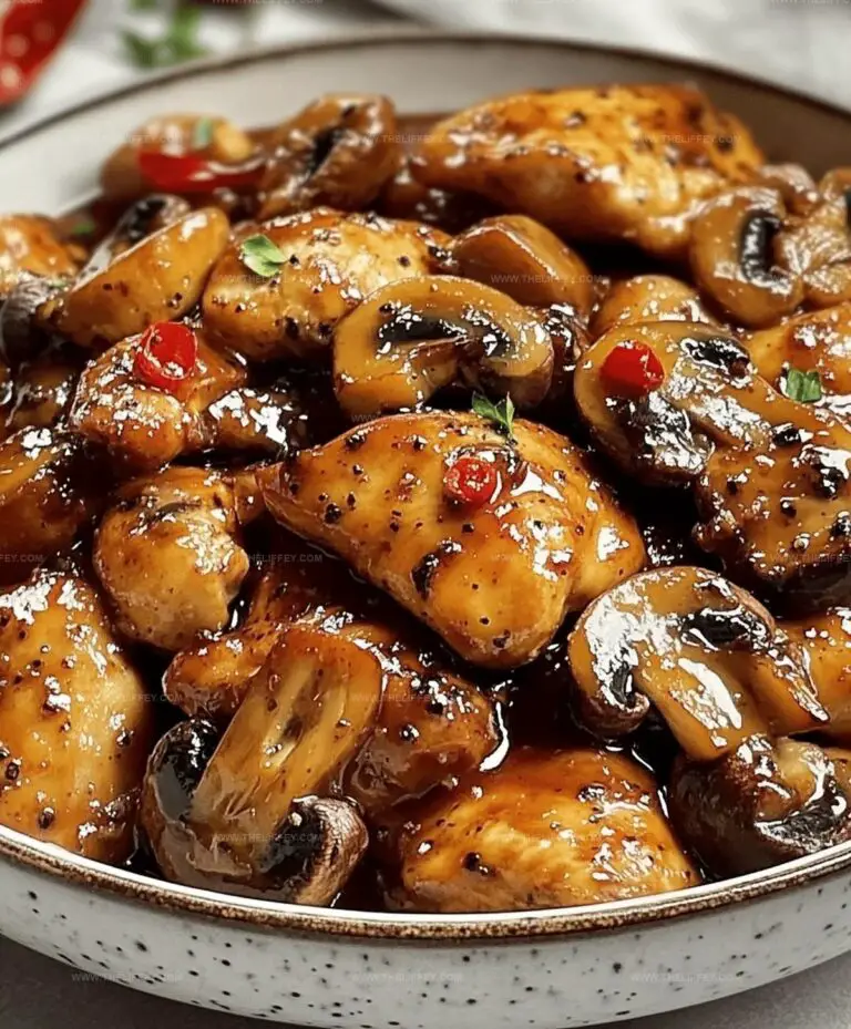 Spicy Black Pepper Chicken With Mushrooms Recipe
