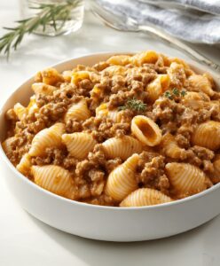 Cheesy Quick Beef And Shells Recipe