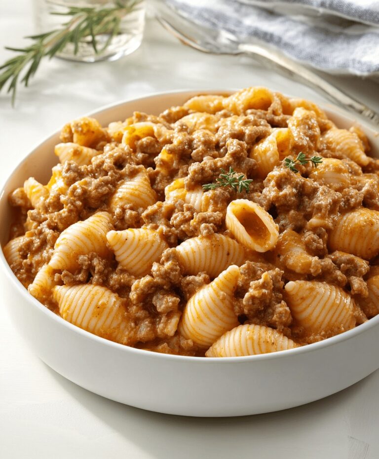 Cheesy Quick Beef And Shells Recipe