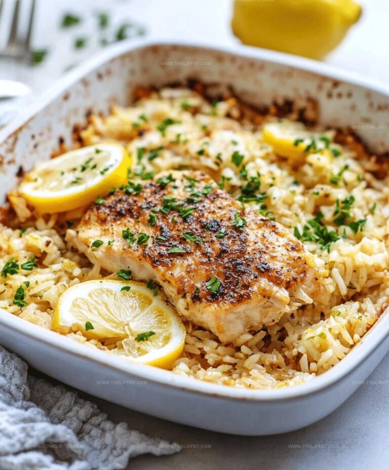 Zesty Lemon Chicken Rice Bake Recipe