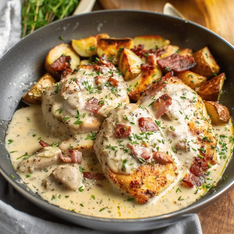 One Pan Creamy Bacon Chicken Recipe