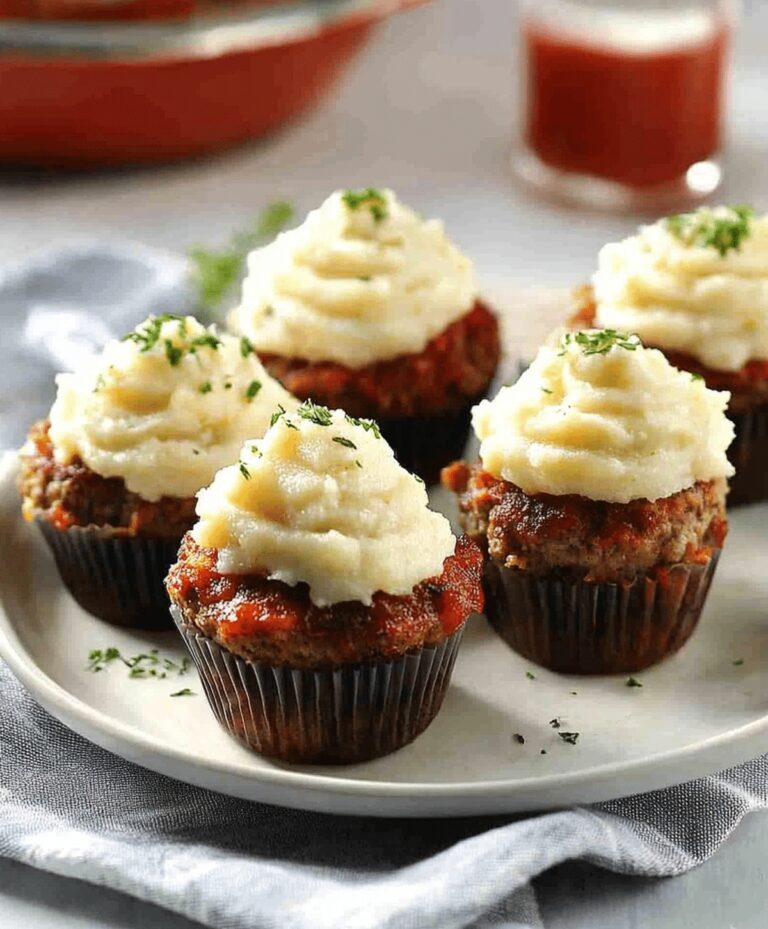 Delicious Mini Meatloaf Muffins With Mashed Potato Frosting Recipe