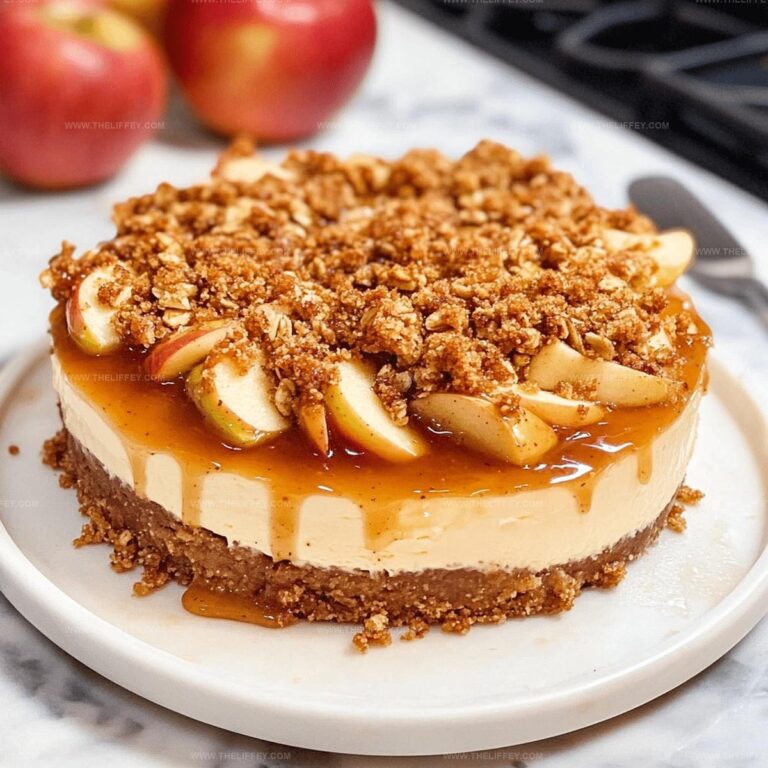 Rustic Apple Crisp Cheesecake Recipe