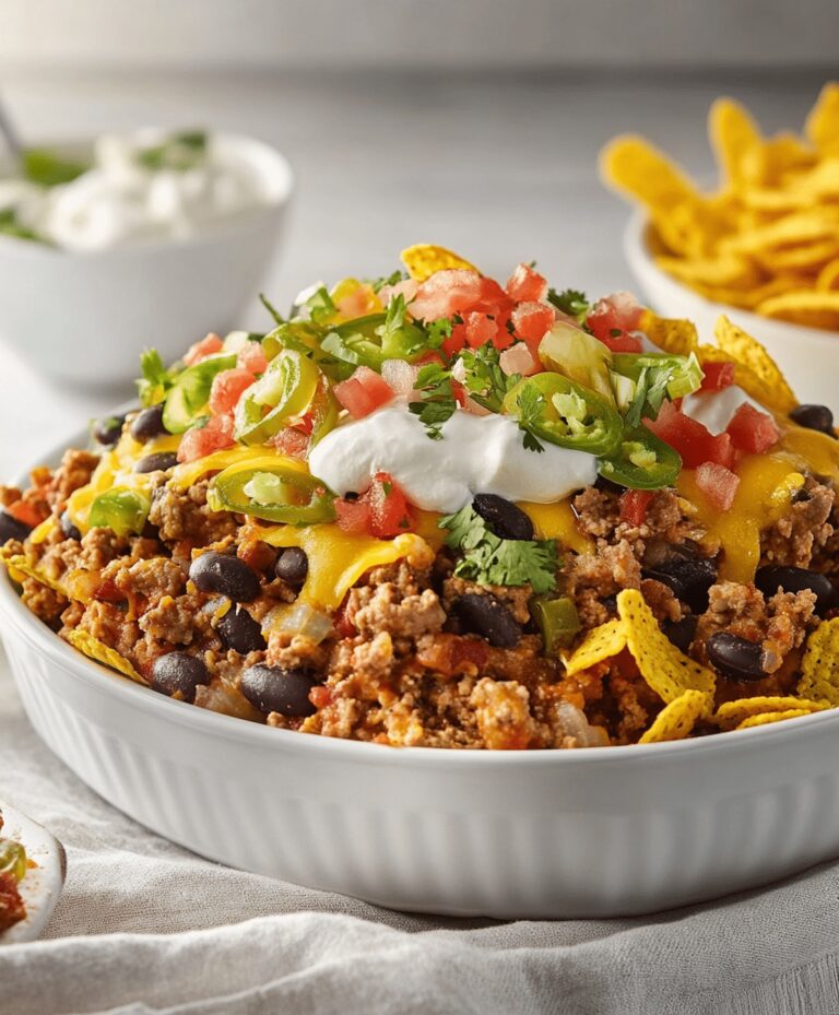Cheesy Taco Casserole With Fritos Recipe