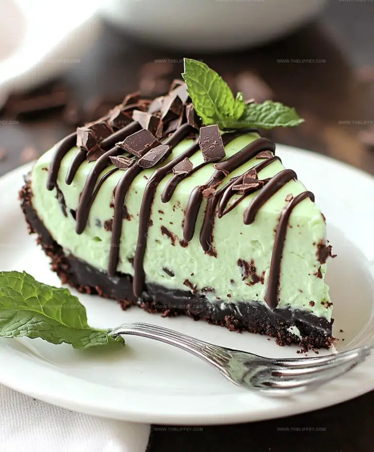 No Bake Mint Chocolate Cheesecake Recipe