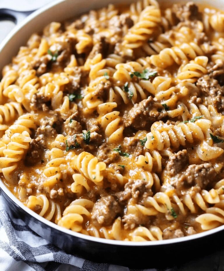 Beef And Rotini In Garlic Parmesan Sauce Recipe