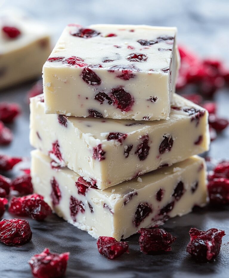 Easy Cranberry White Chocolate Fudge Recipe