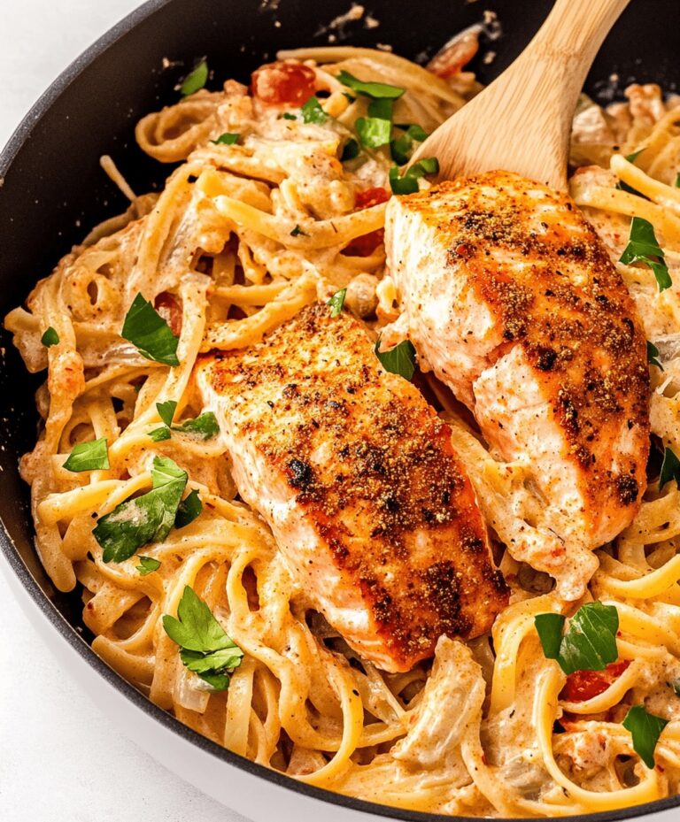 Spicy Cajun Salmon Pasta Recipe