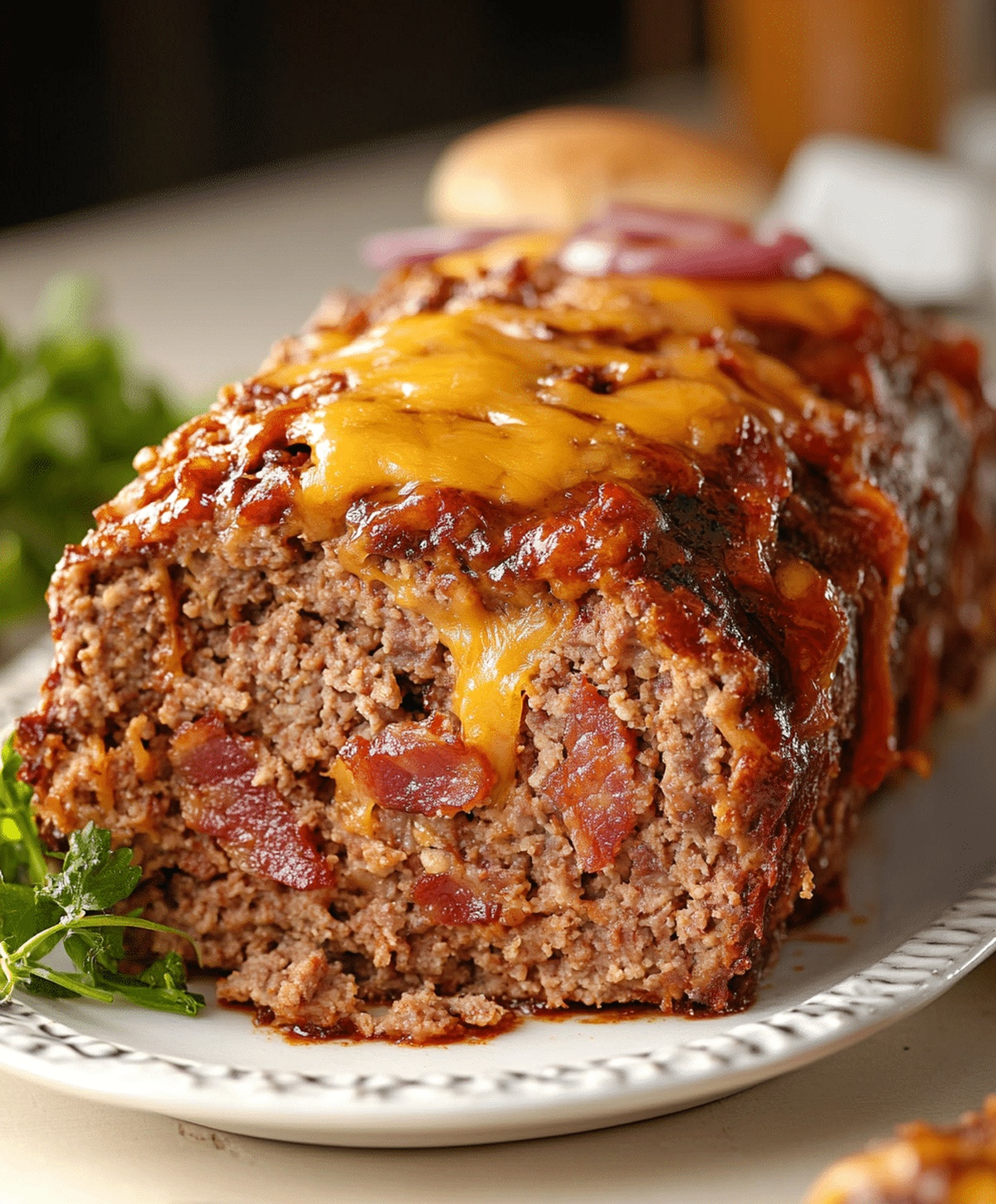 Best BBQ Bacon Cheeseburger Meatloaf Recipe