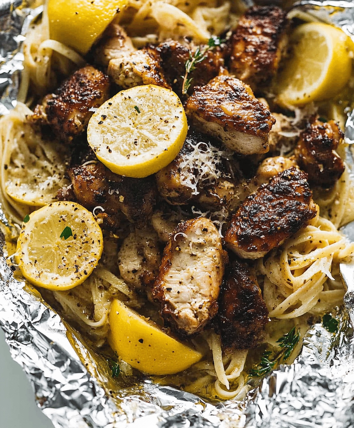 Crispy Lemon Garlic Butter Chicken With Parmesan Linguine Recipe