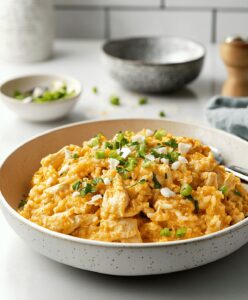 Buffalo Chicken And Cheddar Rice Recipe