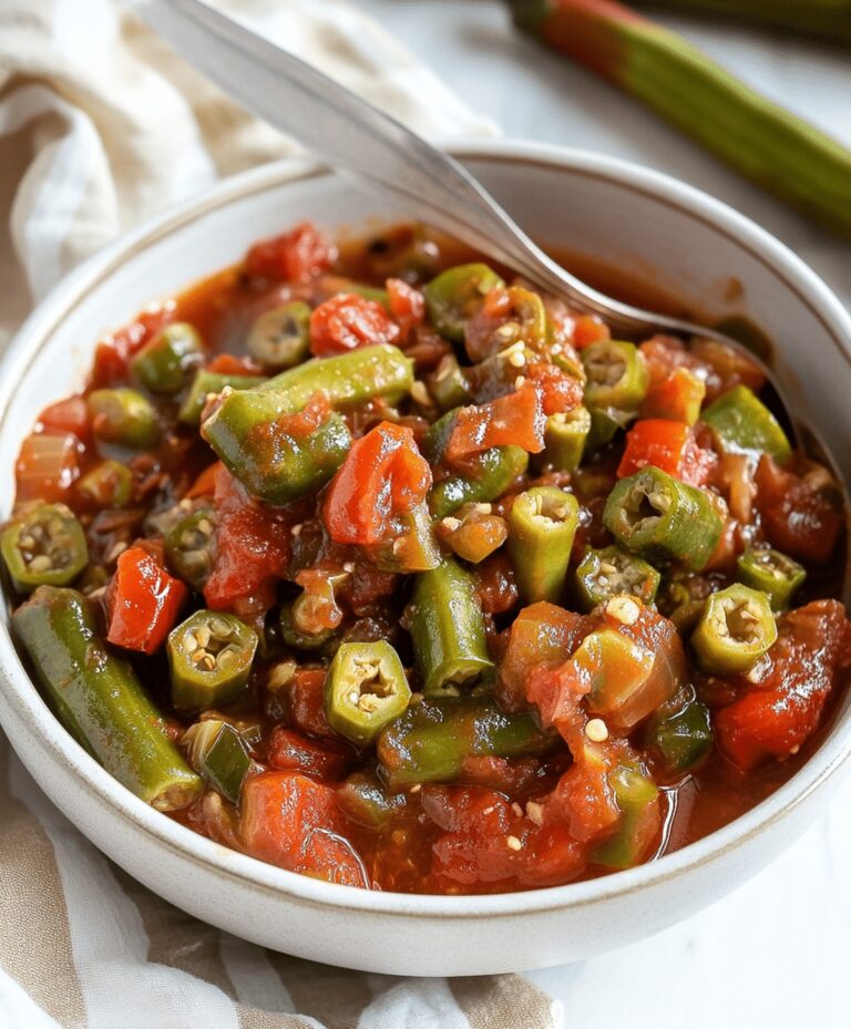 Savory Okra And Tomatoes Recipe