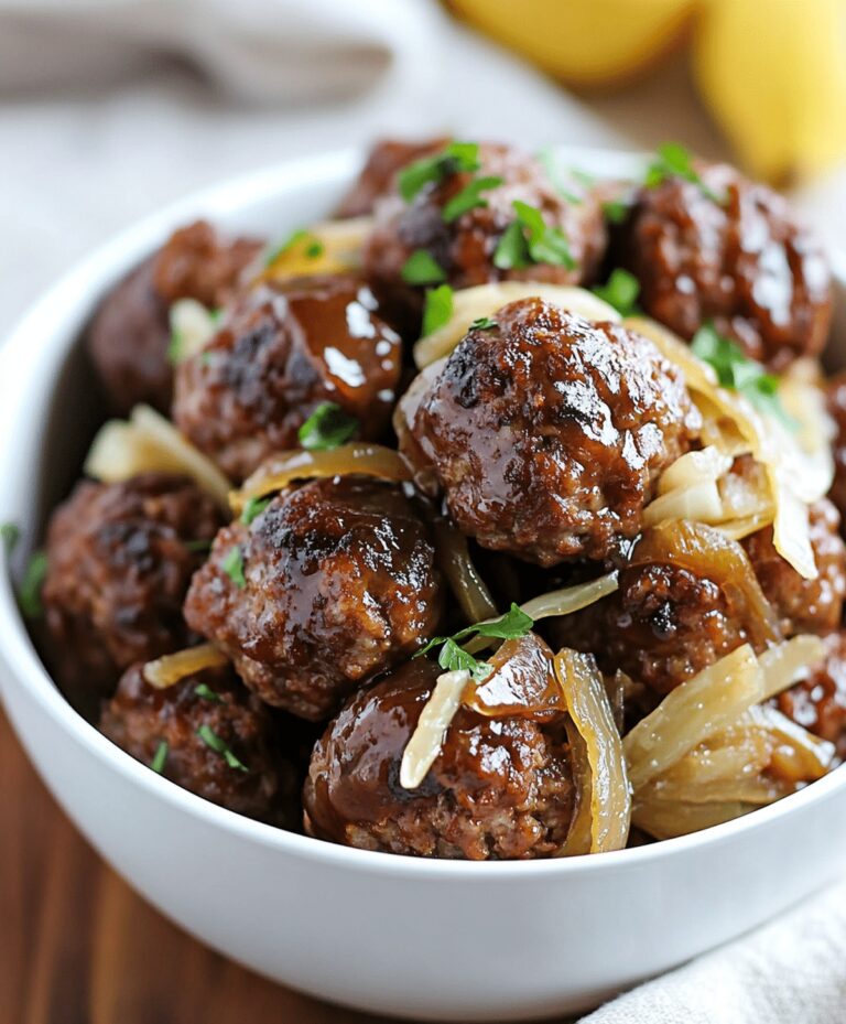 Crockpot French Onion Meatballs Recipe