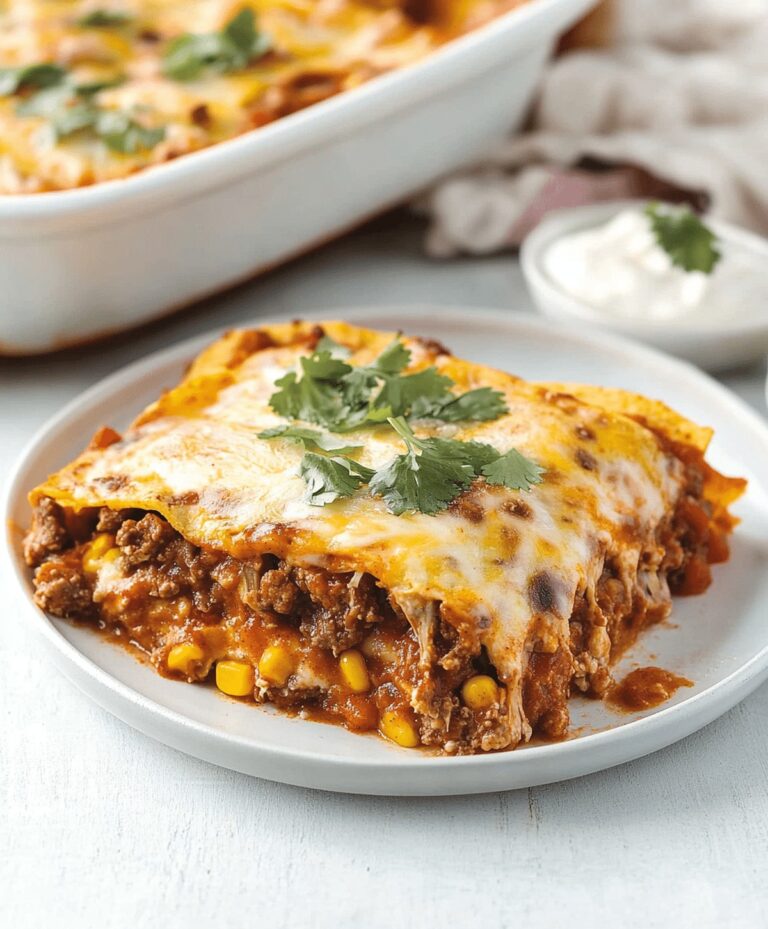 Quick and Delicious Beef Enchilada Casserole With Corn Tortillas Recipe