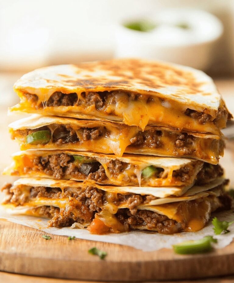 Cheesy Ground Beef Quesadillas Recipe