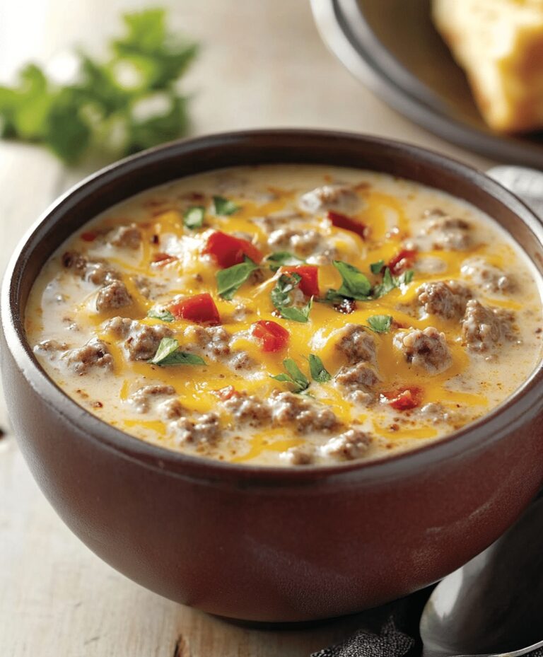 Easy Cheeseburger Soup Recipe
