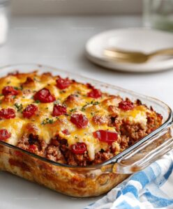 Hearty Southern Five Layer Beef Casserole Recipe