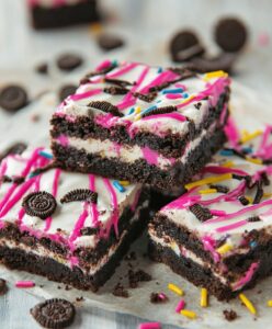 Decadent Birthday Cake Oreo Fudge Brownies Recipe