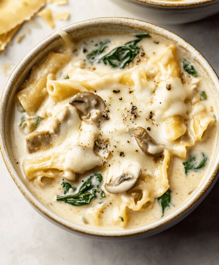 Creamy Alfredo Lasagna Soup Recipe