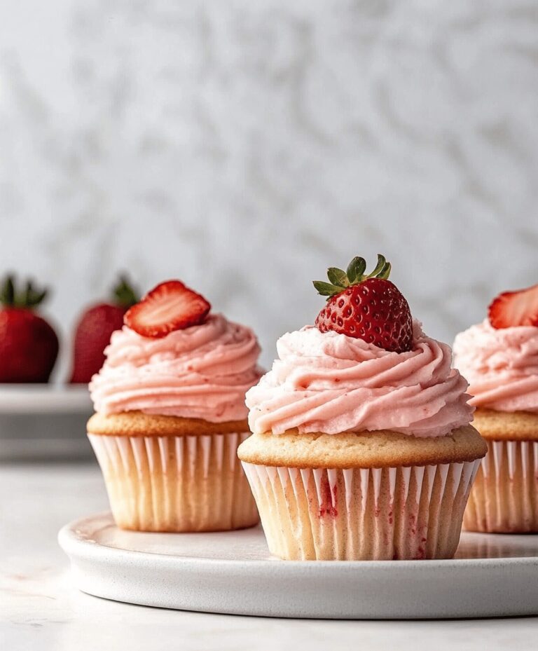 Delightful Strawberry Cupcakes with Rich Strawberry Buttercream Recipe