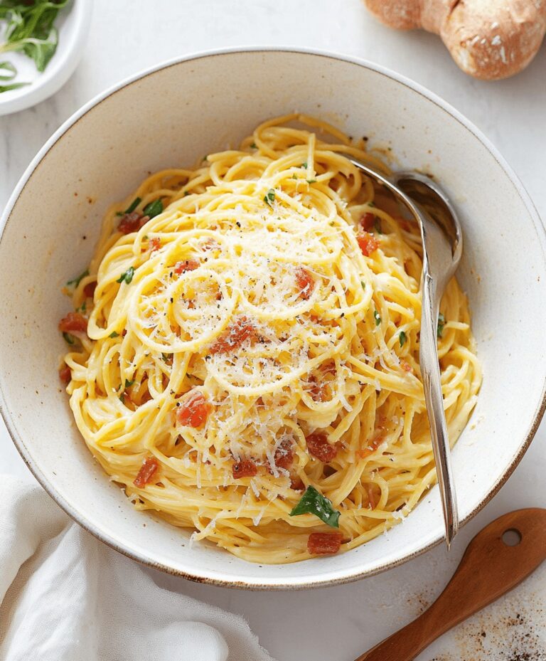 Classic Italian Carbonara With Bacon Recipe