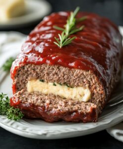 Simple Mozzarella Stuffed Meatloaf Recipe