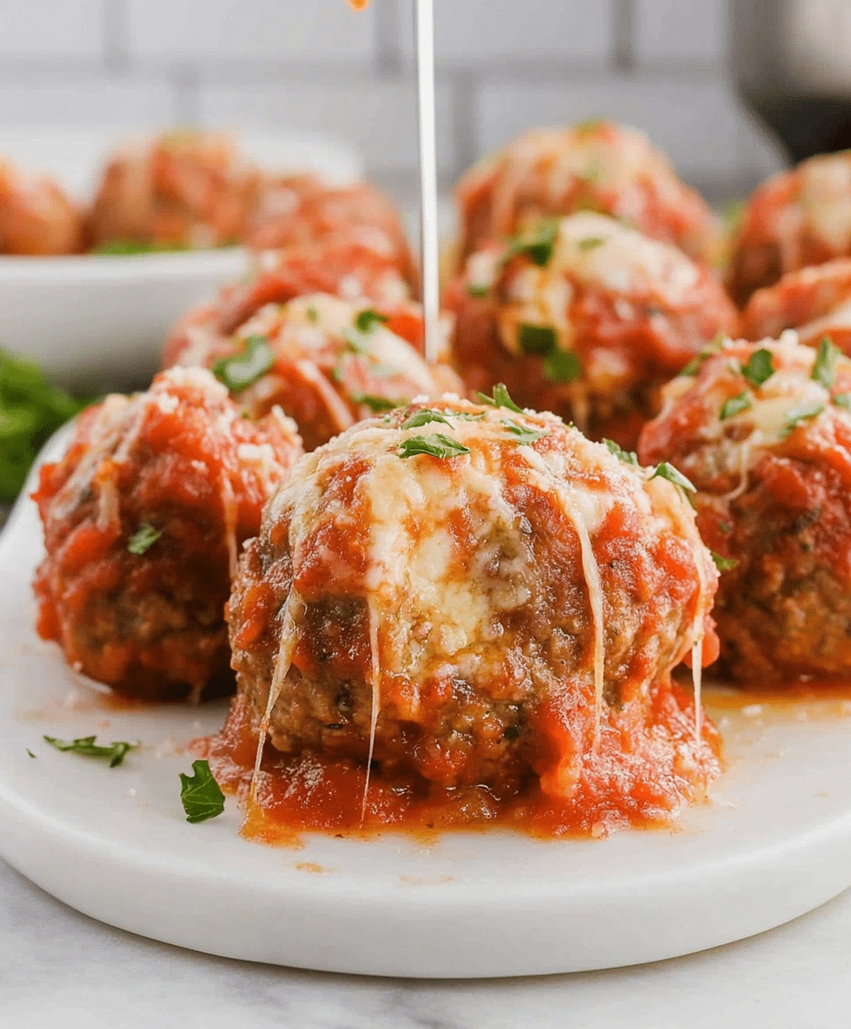 Juicy Mozzarella Stuffed Meatballs Recipe