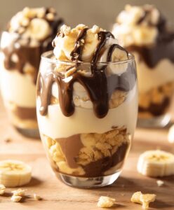 Creamy Chocolate Covered Banana Pudding Cups Recipe