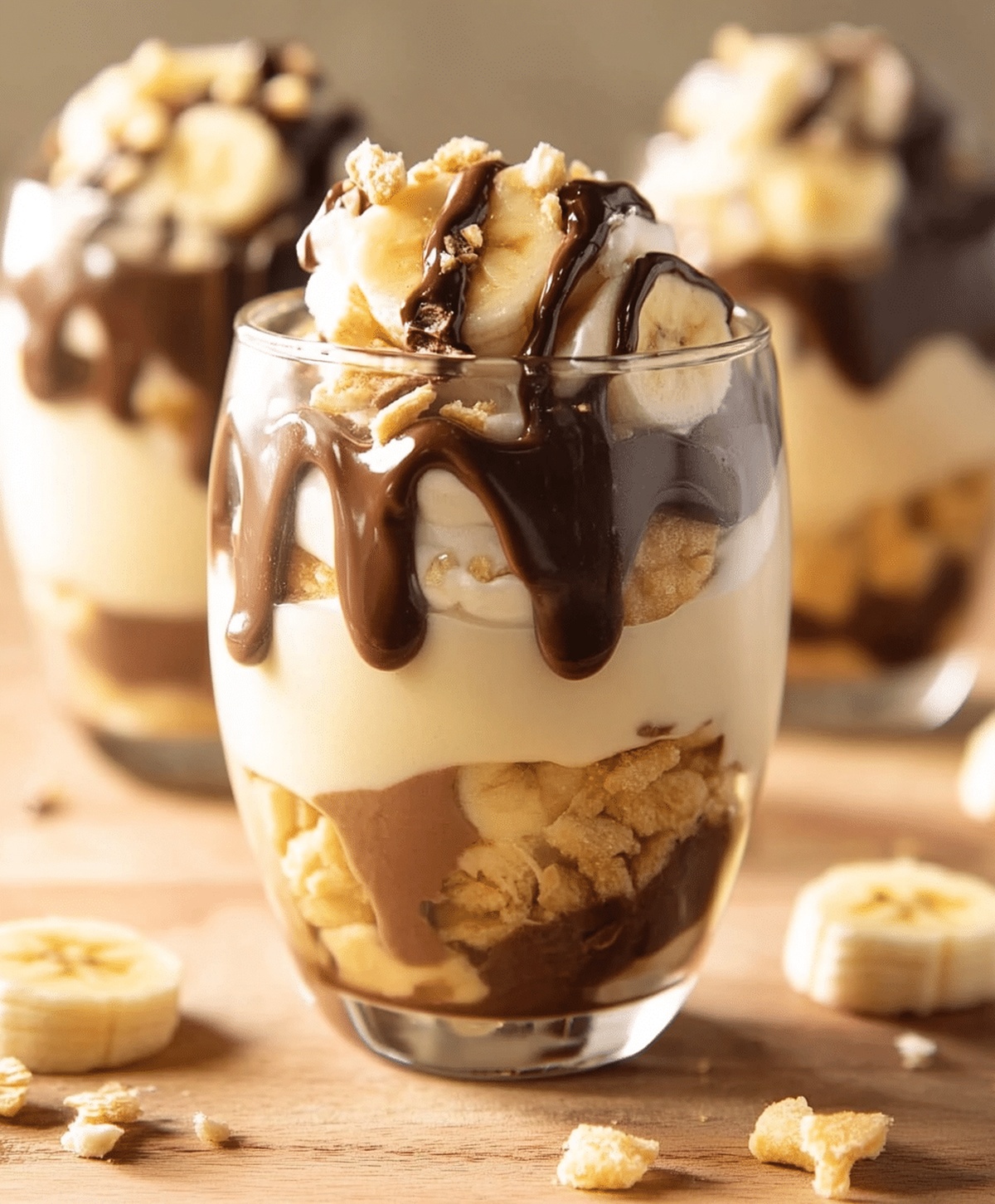 Creamy Chocolate Covered Banana Pudding Cups Recipe