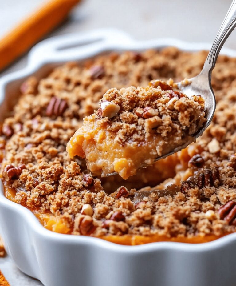 Creamy Sweet Potato Casserole With Butter Pecan Crumble Topping Recipe