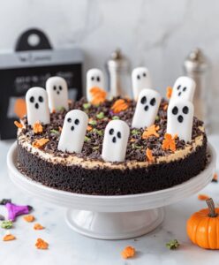 Spooky Halloween Graveyard Chocolate Poke Cake Recipe